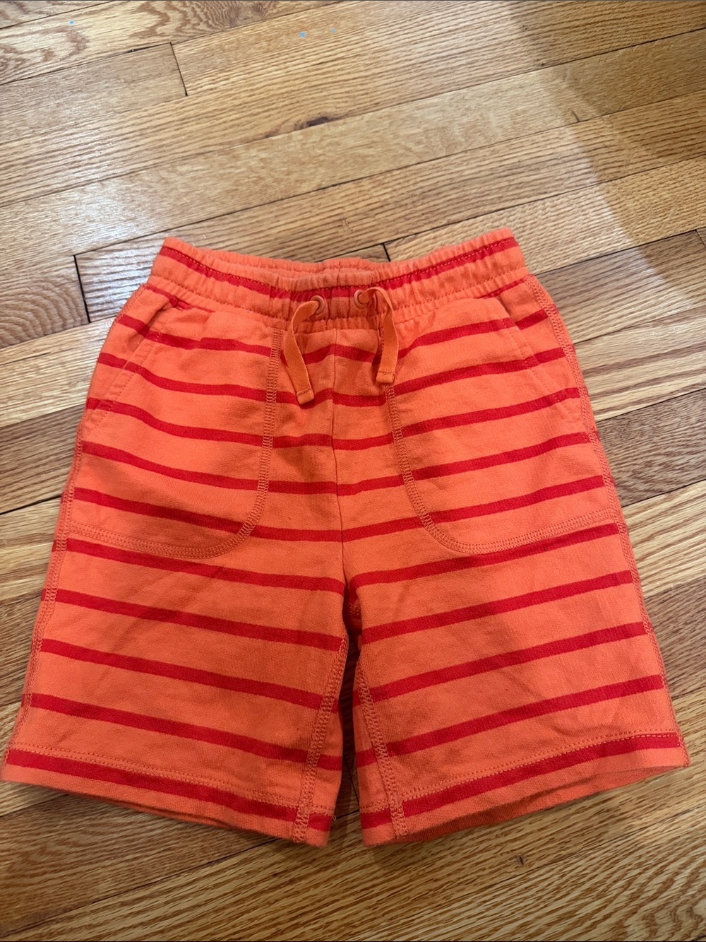Hannah Andersson Boys Orange Stripe Shorts Brand New 5T